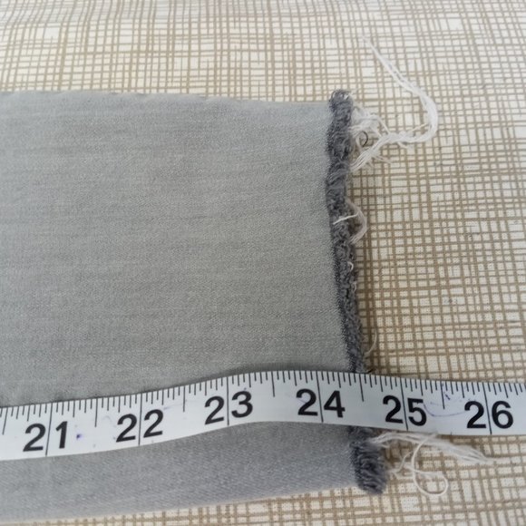 PACSUN Women's Ankle Jegging Jeans Size 29 Distressed Raw Hem Gray Denim Stretch - Picture 11 of 12